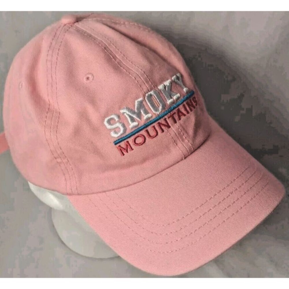 Pink Smoky Mountains Adjustable Strapback Hat/Cap-EXCELLENT!